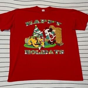 Vintage Disney Happy Holidays Oversized Single Stitch Sleep Shirt